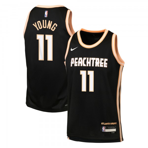 Подростковая Atlanta Hawks Trae Young Nike Black 2025/26 City Edition Swingman Jersey