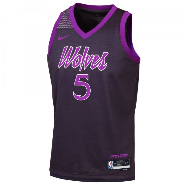 Подростковая Minnesota Timberwolves Anthony Edwards Nike Purple 2025/26 City Edition Swingman Jersey