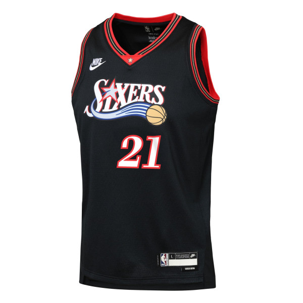 Подростковая Philadelphia 76ers Joel Embiid Nike Black Swingman Jersey - Classic Edition