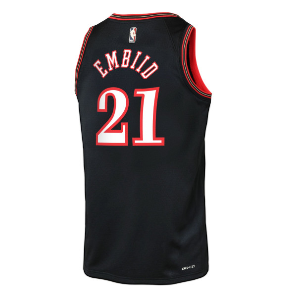 Подростковая Philadelphia 76ers Joel Embiid Nike Black Swingman Jersey - Classic Edition