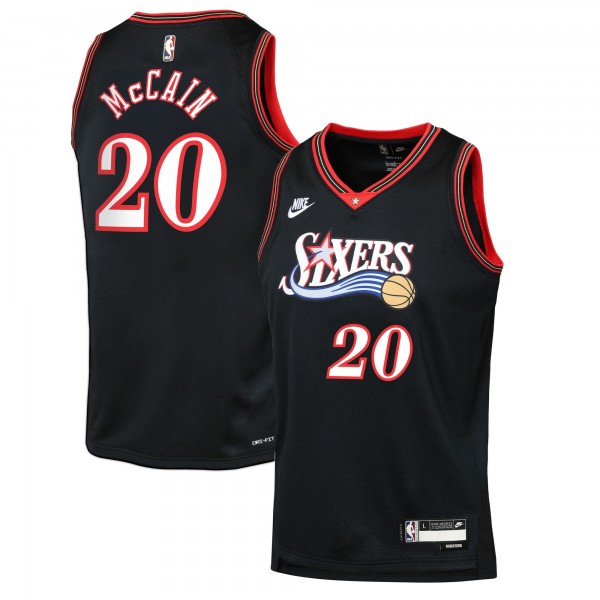 Игровая джерси Подростковая Philadelphia 76ers Jared McCain Nike Black Swingman - Classic Edition