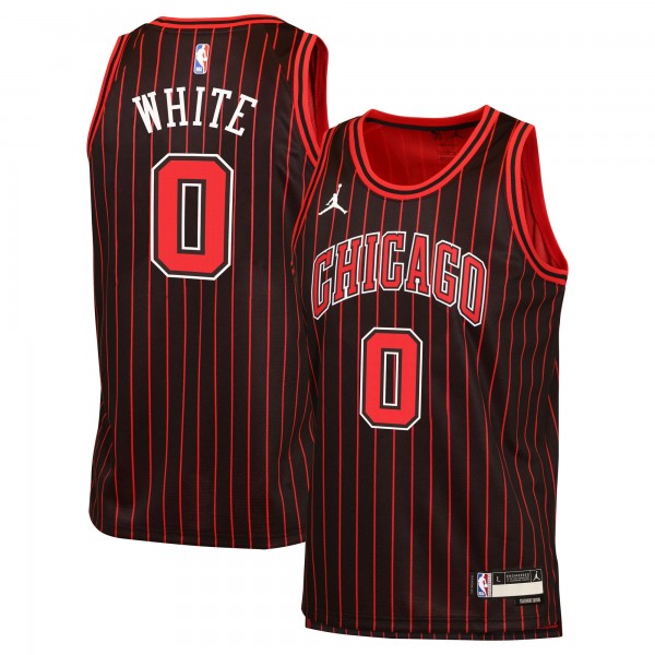 Подростковая Chicago Bulls Coby White Jordan Brand Black Swingman Jersey - Statement Edition