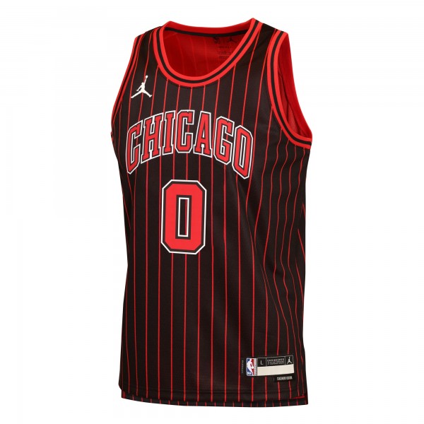 Подростковая Chicago Bulls Coby White Jordan Brand Black Swingman Jersey - Statement Edition