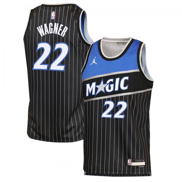 Игровая джерси Подростковая Orlando Magic Franz Wagner Jordan Brand Black Swingman - Statement Edition