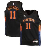 Подростковая New York Knicks Jalen Brunson Jordan Brand Black Swingman Jersey - Statement Edition