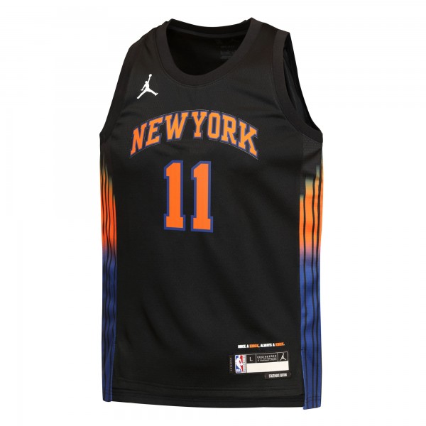 Подростковая New York Knicks Jalen Brunson Jordan Brand Black Swingman Jersey - Statement Edition