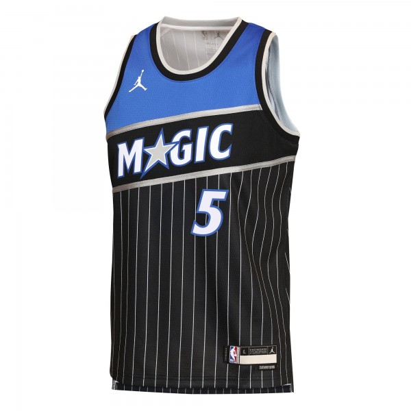 Игровая джерси Подростковая Orlando Magic Paolo Banchero Jordan Brand Black Swingman - Statement Edition