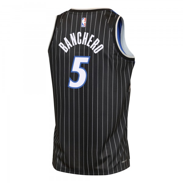 Игровая джерси Подростковая Orlando Magic Paolo Banchero Jordan Brand Black Swingman - Statement Edition