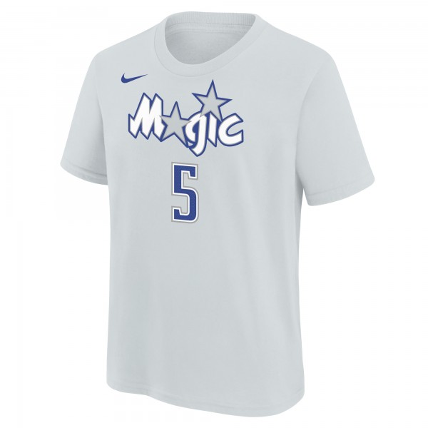 Подростковая Orlando Magic Paolo Banchero Nike Silver 2025/26 City Edition Name & Number T-Shirt