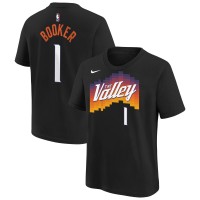 Подростковая Phoenix Suns Devin Booker Nike Black 2025/26 City Edition Name & Number T-Shirt