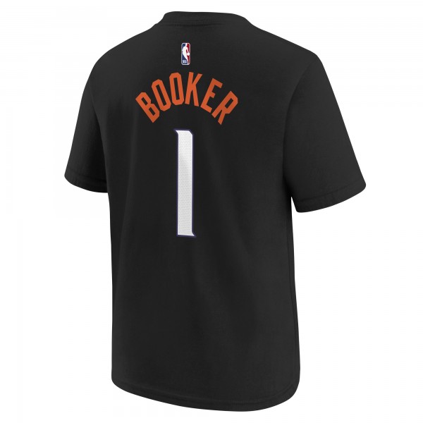 Подростковая Phoenix Suns Devin Booker Nike Black 2025/26 City Edition Name & Number T-Shirt