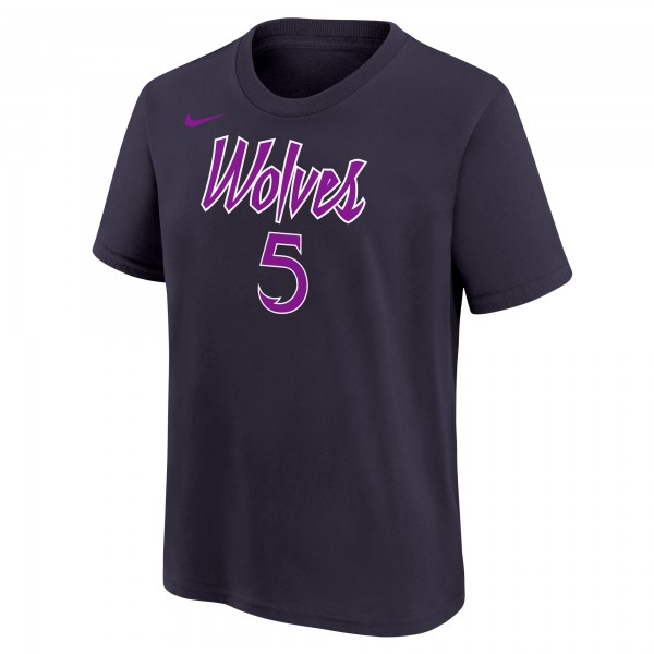 Подростковая Minnesota Timberwolves Anthony Edwards Nike Purple 2025/26 City Edition Name & Number T-Shirt