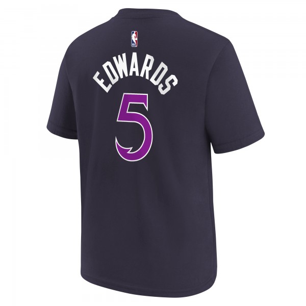 Подростковая Minnesota Timberwolves Anthony Edwards Nike Purple 2025/26 City Edition Name & Number T-Shirt
