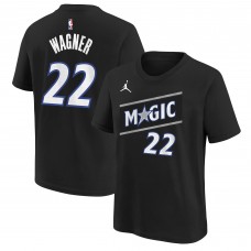 Футболка Подростковая Orlando Magic Franz Wagner Jordan Brand Black Name & Number - Statement Edition