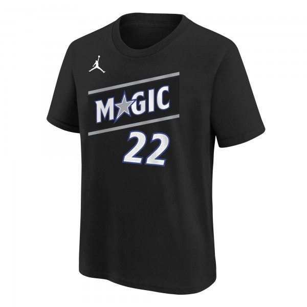 Футболка Подростковая Orlando Magic Franz Wagner Jordan Brand Black Name & Number - Statement Edition