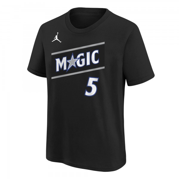 Футболка Подростковая Orlando Magic Paolo Banchero Jordan Brand Black Name & Number - Statement Edition