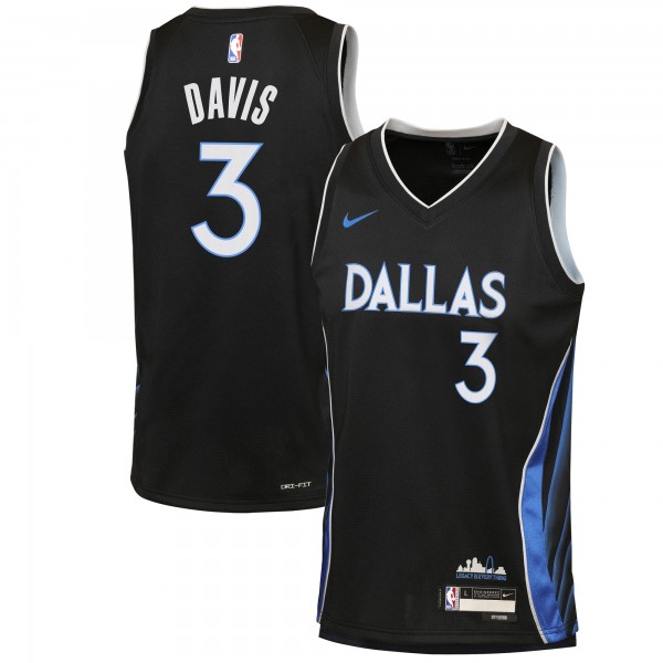 Подростковая Dallas Mavericks Anthony Davis Nike Black 2025/26 City Edition Swingman Jersey
