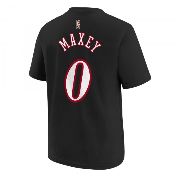 Футболка Подростковая Philadelphia 76ers Tyrese Maxey Nike Black Name & Number - Classic Edition
