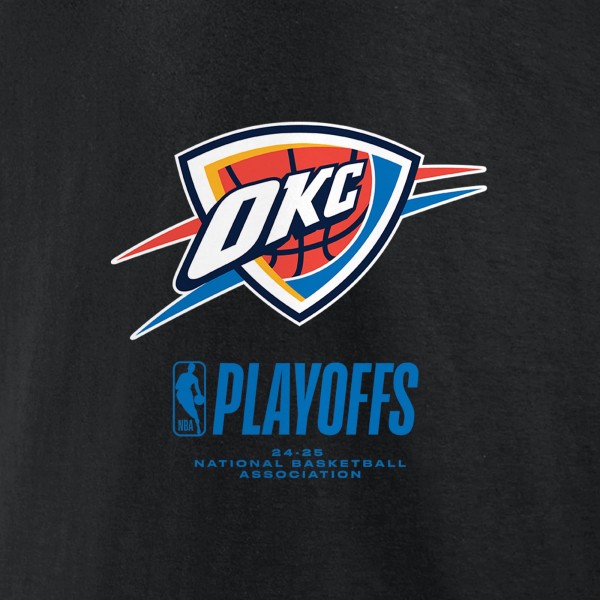 Футболка  Oklahoma City Thunder Black 2025 NBA Playoffs Alley Oop