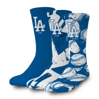 Los Angeles Dodgers ISlide Three-Pack Lifestyle Crew Socks Set