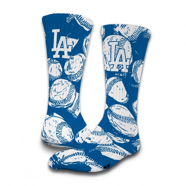 Los Angeles Dodgers ISlide Three-Pack Lifestyle Crew Socks Set