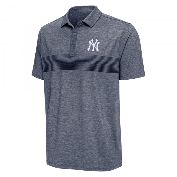 New York Yankees Antigua Heather Navy Dashing Polo