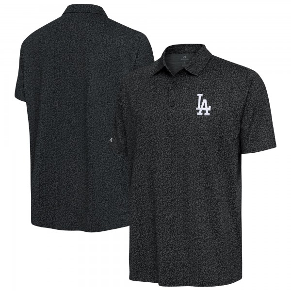 Los Angeles Dodgers Antigua Black Blooming Polo