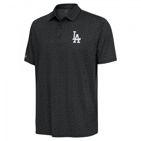 Los Angeles Dodgers Antigua Black Blooming Polo