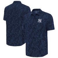 Рубашка с коротким рукавом New York Yankees Antigua Navy Lush