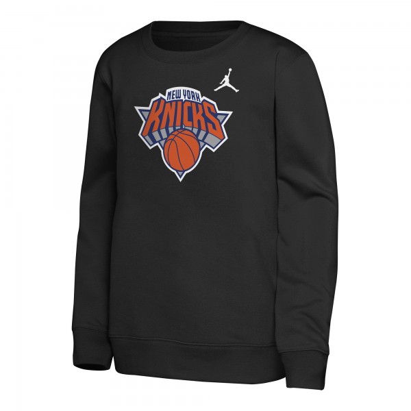 Подростковая New York Knicks Jordan Brand Black Courtside Statement Edition Sweatshirt
