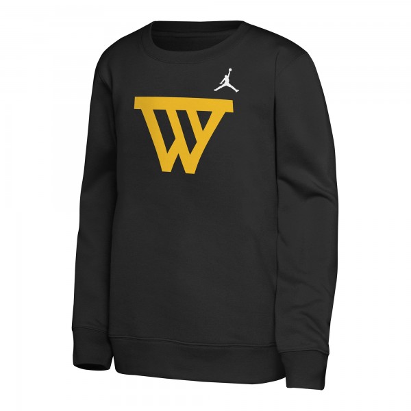 Подростковая Golden State Warriors Jordan Brand Black Courtside Statement Edition Sweatshirt