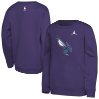 Подростковая Charlotte Hornets Jordan Brand Purple Courtside Statement Edition Sweatshirt