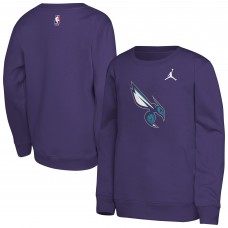 Подростковая Charlotte Hornets Jordan Brand Purple Courtside Statement Edition Sweatshirt