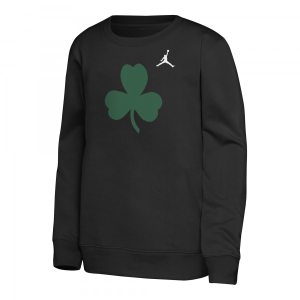 Подростковая Boston Celtics Jordan Brand Black Courtside Statement Edition Sweatshirt