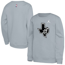 Подростковая San Antonio Spurs Jordan Brand Silver Courtside Statement Edition Sweatshirt