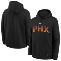 Подростковая Phoenix Suns Nike Black 2025/26 City Edition Club Fleece Pullover Hoodie
