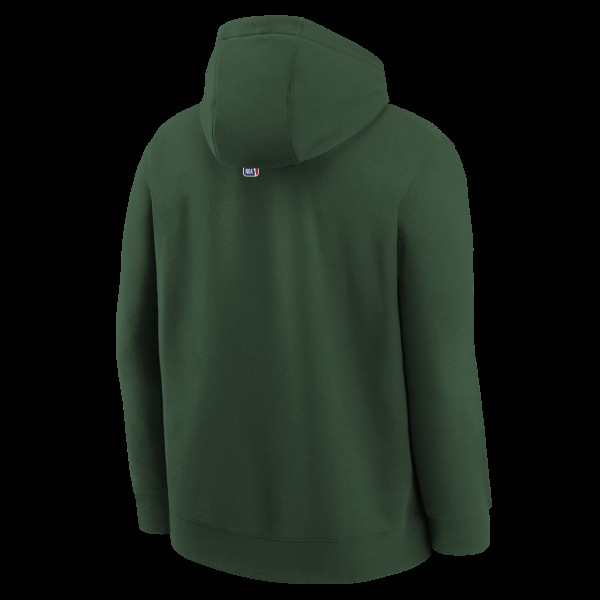 Подростковая Milwaukee Bucks Nike Hunter Green 2025/26 City Edition Club Fleece Pullover Hoodie
