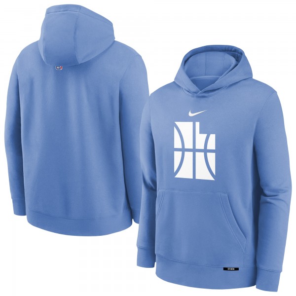 Подростковая Utah Jazz Nike Blue 2025/26 City Edition Club Fleece Pullover Hoodie