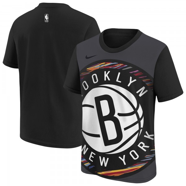 Подростковая Brooklyn Nets Nike Black 2025/26 City Edition Max90 T-Shirt
