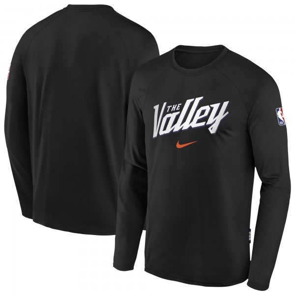 Подростковая Phoenix Suns Nike Black 2025/26 City Edition Dri-Fit Long Sleeve Game Top