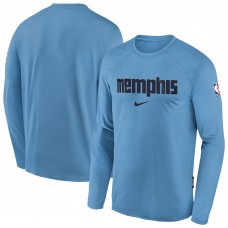 Подростковая Memphis Grizzlies Nike Light Blue 2025/26 City Edition Dri-Fit Long Sleeve Game Top
