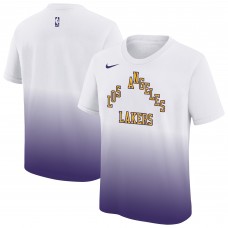 Подростковая Los Angeles Lakers Nike White/Purple 2025/26 City Edition Max90 T-Shirt