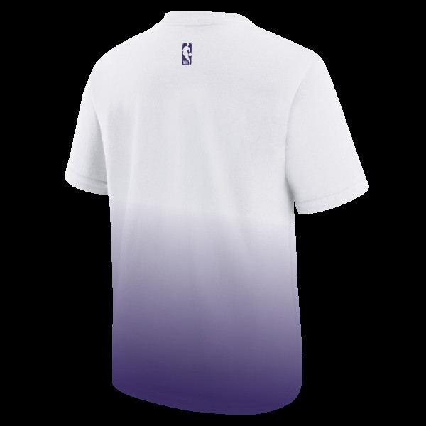 Подростковая Los Angeles Lakers Nike White/Purple 2025/26 City Edition Max90 T-Shirt