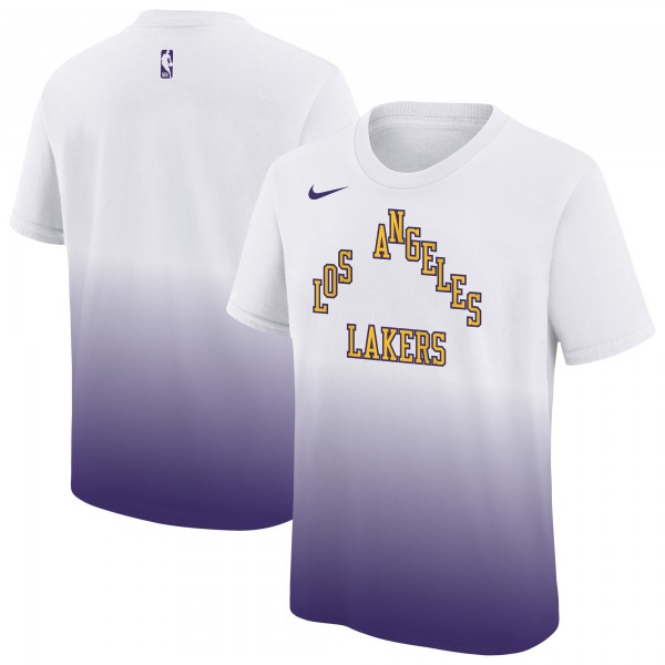 Подростковая Los Angeles Lakers Nike White/Purple 2025/26 City Edition Max90 T-Shirt