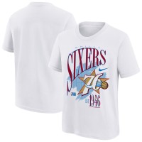 Подростковая Philadelphia 76ers Nike White Hardwood Classics Champs Max90 T-Shirt