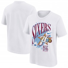 Подростковая Philadelphia 76ers Nike White Hardwood Classics Champs Max90 T-Shirt
