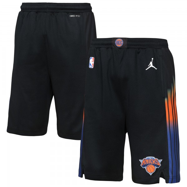 Подростковая New York Knicks Jordan Brand Black Authentic Statement Edition Swingman Shorts