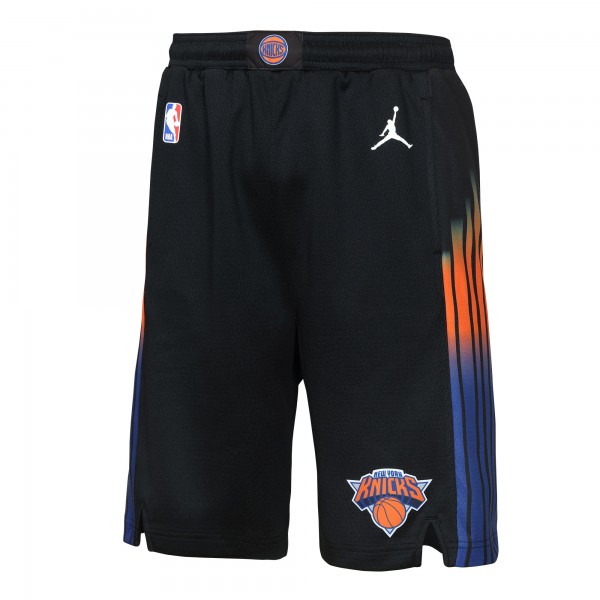 Подростковая New York Knicks Jordan Brand Black Authentic Statement Edition Swingman Shorts