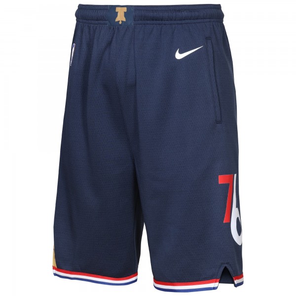 Подростковая Philadelphia 76ers Nike Navy 2025/26 City Edition Swingman Performance Shorts