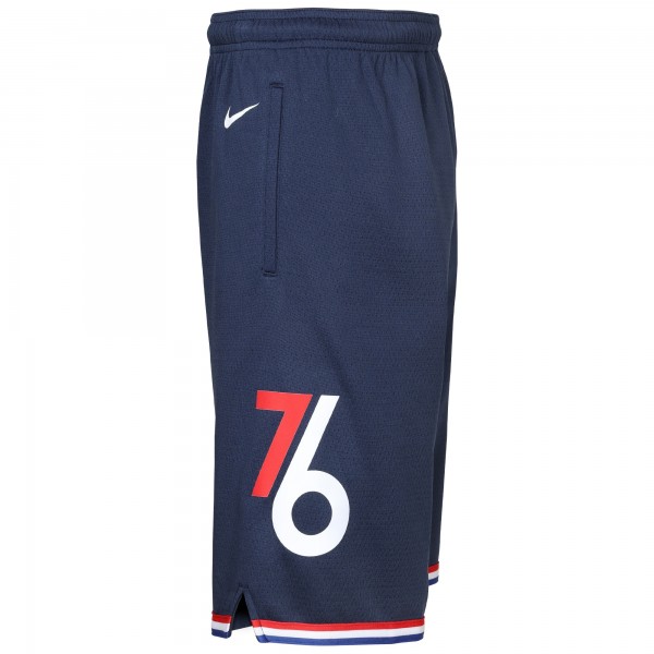 Подростковая Philadelphia 76ers Nike Navy 2025/26 City Edition Swingman Performance Shorts